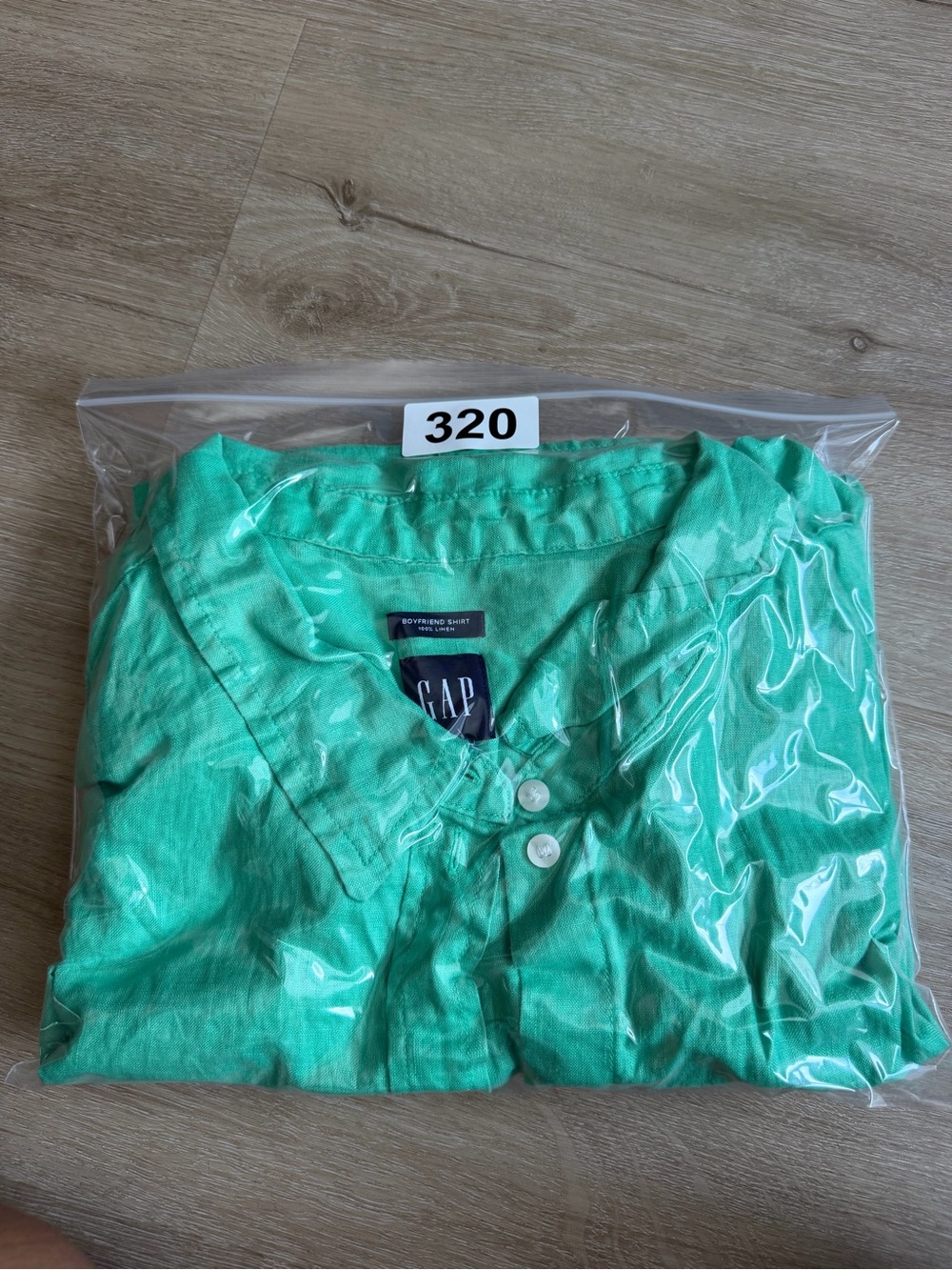 Gap Women's Linen Boyfriend Shirt Green SZ XXL Minimalist Effortless Resortwear - Picture 8 of 8